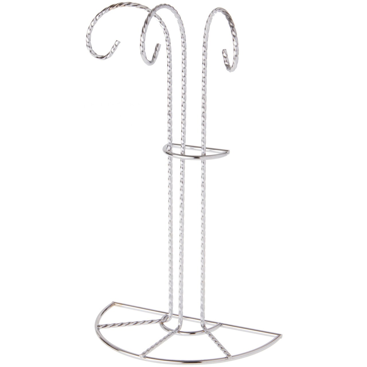 Bard's 3 Arm Silver Ornament Stand, 11.25" H x 6.75" W x 3.75" D